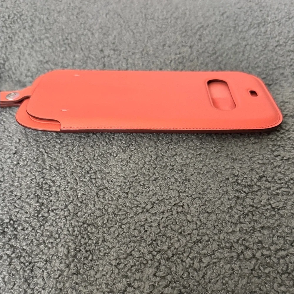 Apple Orange Leather Phone Case